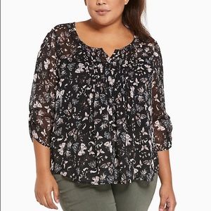 Torrid Butterfly Crepe Blouse